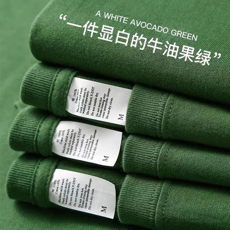 Loose Fit Pure Cotton T-Shirt | Korean Style Round Neck Basic Top | Unisex Layering Tee in Purple