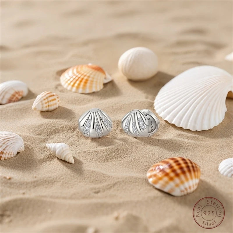 New Original 925 Sterling Silver Sweetheart Bow & Crab Ocean Earrings | Donut Zircon Round Design Women’s Fine Jewelry