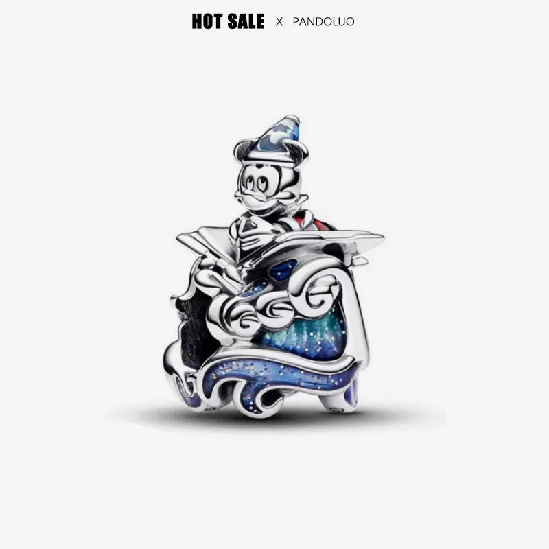 925 Silver Disney Christmas Charm Trio – Mickey Wreath & Minnie Ice Skating Bead for S925 Bracelet