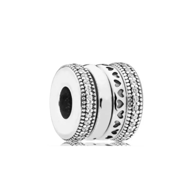 2025 New S925 Silver Spring Ball Bear Cross Pendant – DIY Bracelet Charm for Women