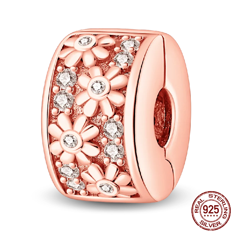 925 Sterling Silver Silicone Spacer Beads & Safety Chain | Clasp Charms Fit Original Pandora 3mm Bracelet – Women’s Jewelry