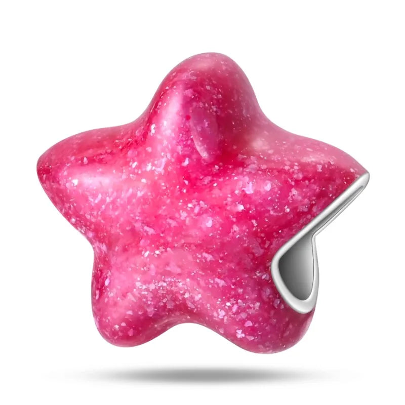 100% 925 Sterling Silver Heart Family Charms with Pumpkin & Pave Zircon Pendant – Fits Original Bracelet DIY Jewelry Gifts