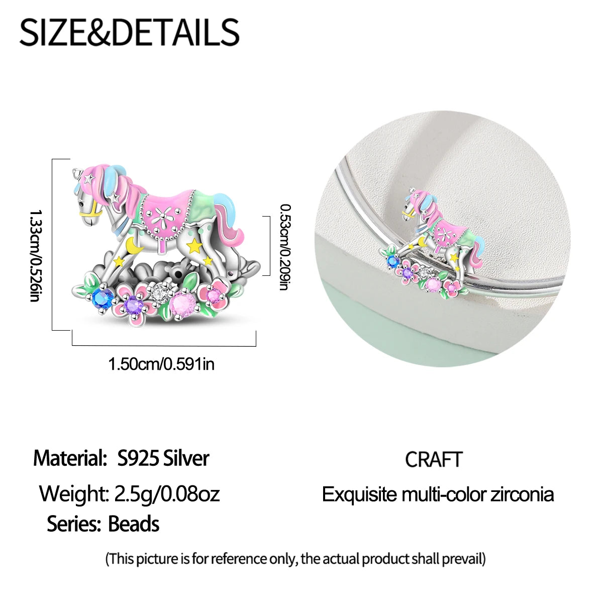 Romantic Pink Flowers 925 Sterling Silver Charms | Bag Lipstick Heart Bow Rose Bead Fit Original Bracelet DIY Jewelry Gift