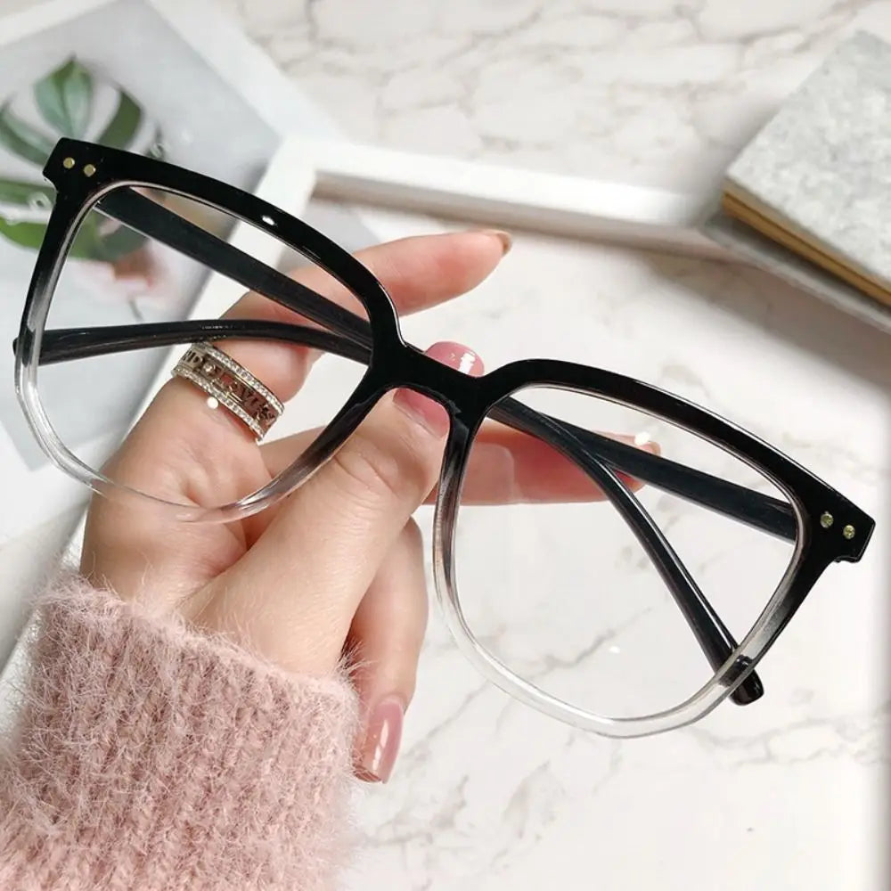 Large Square Frame Anti-Blue Light Glasses – Fashion Retro Computer Reading Eyeglasses for Men & Women | Optical Spectacle Eyewear