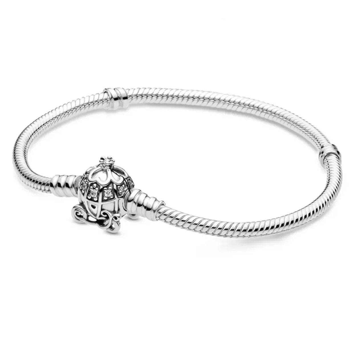 Disney 925 Sterling Silver Charm Bracelet | Mickey Minnie Stitch Jewelry