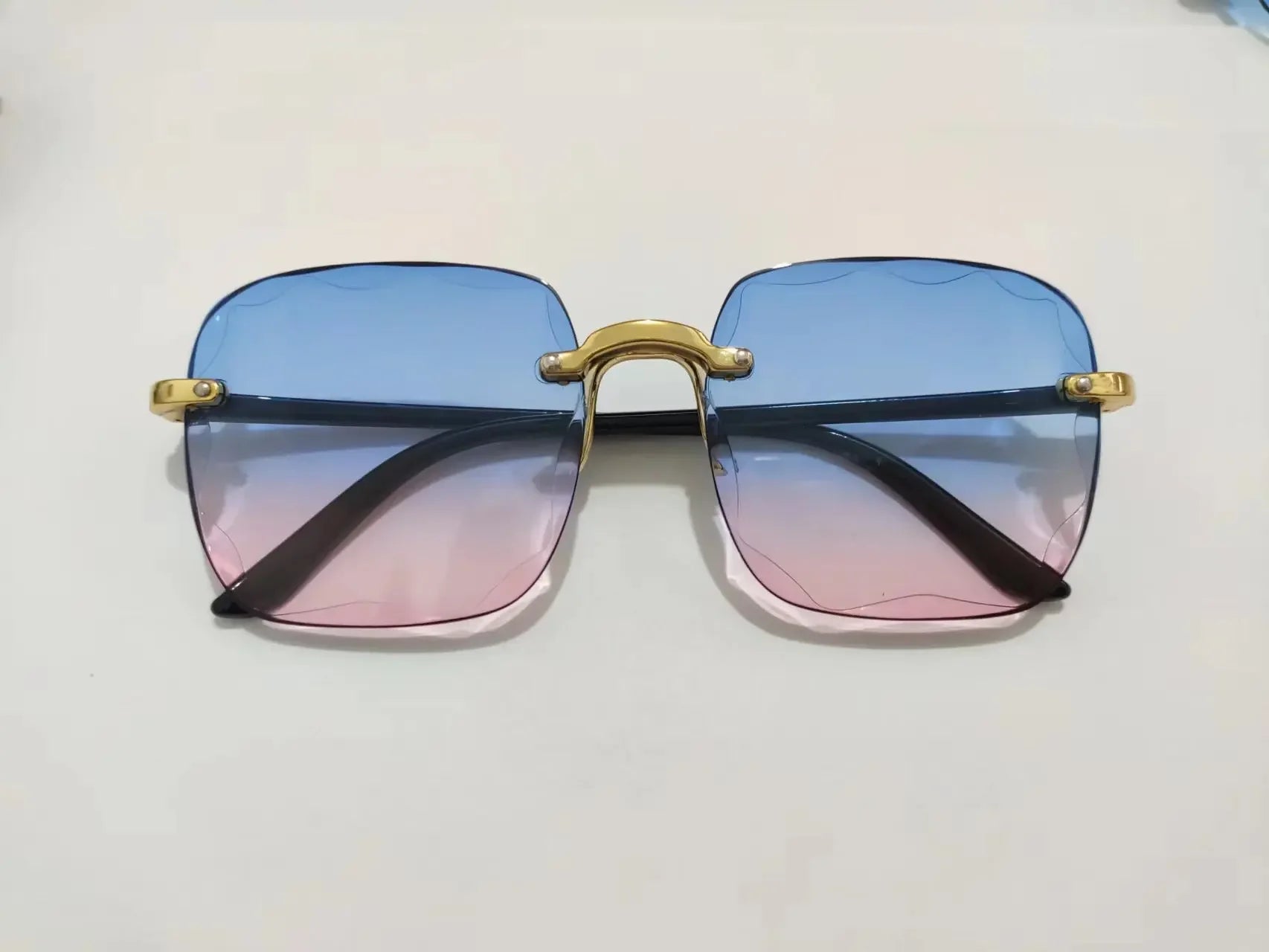 2024 New Rimless Women's Sunglasses – Fashion Gradient Lenses with Alloy Legs | Classic Designer UV400 Sun Shades