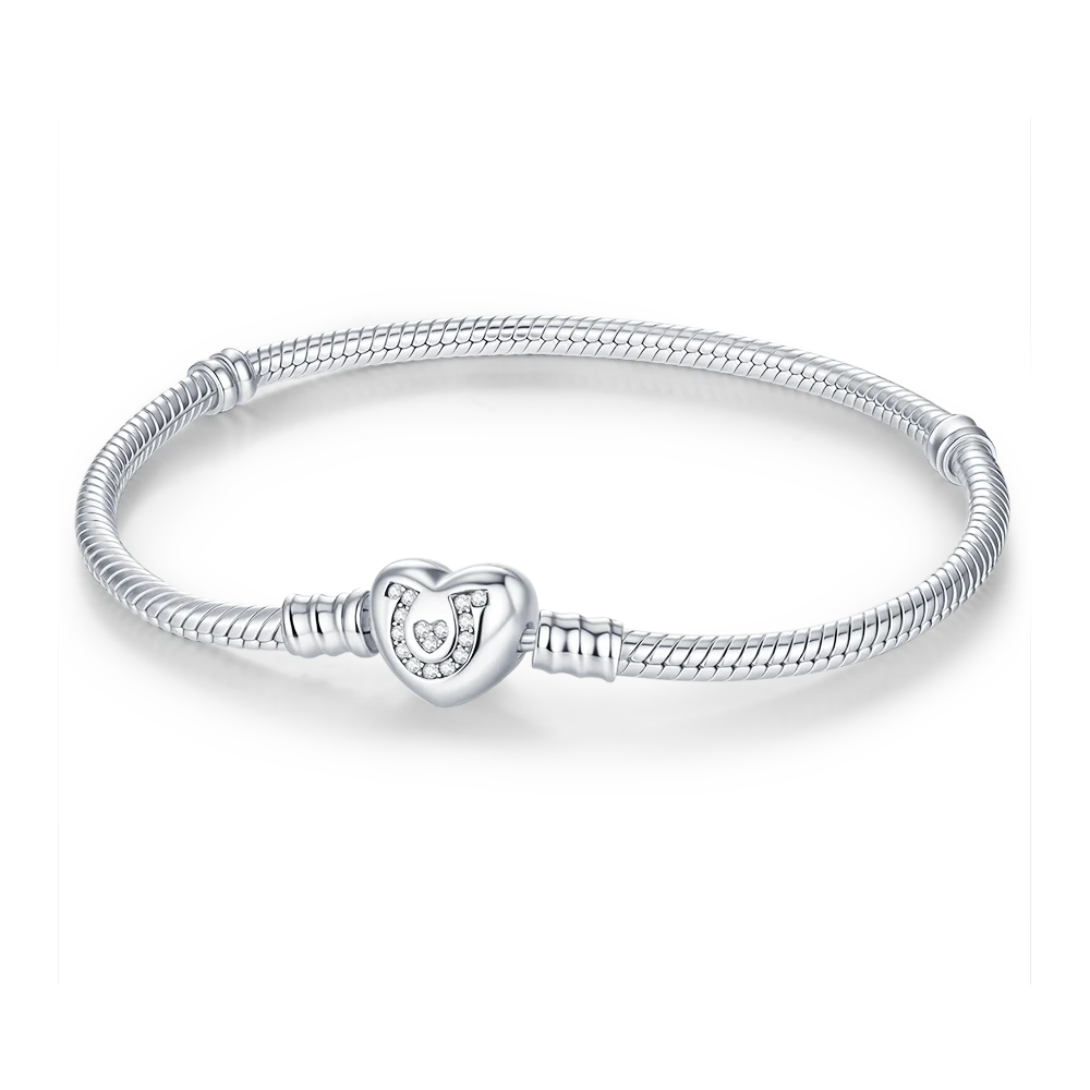 925 Sterling Silver Drop Rubber Bracelet | Love Butterfly & Clover Charm for Women’s DIY Jewelry & Gift