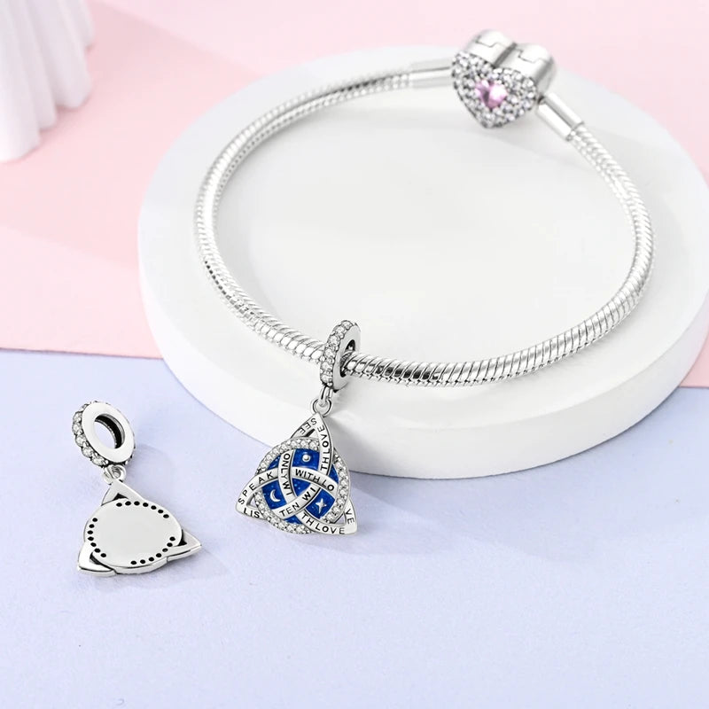 925 Sterling Silver Flying Bird & Butterfly Safety Chain Charm Beads for Original 3mm Bracelet – DIY Jewelry Gift