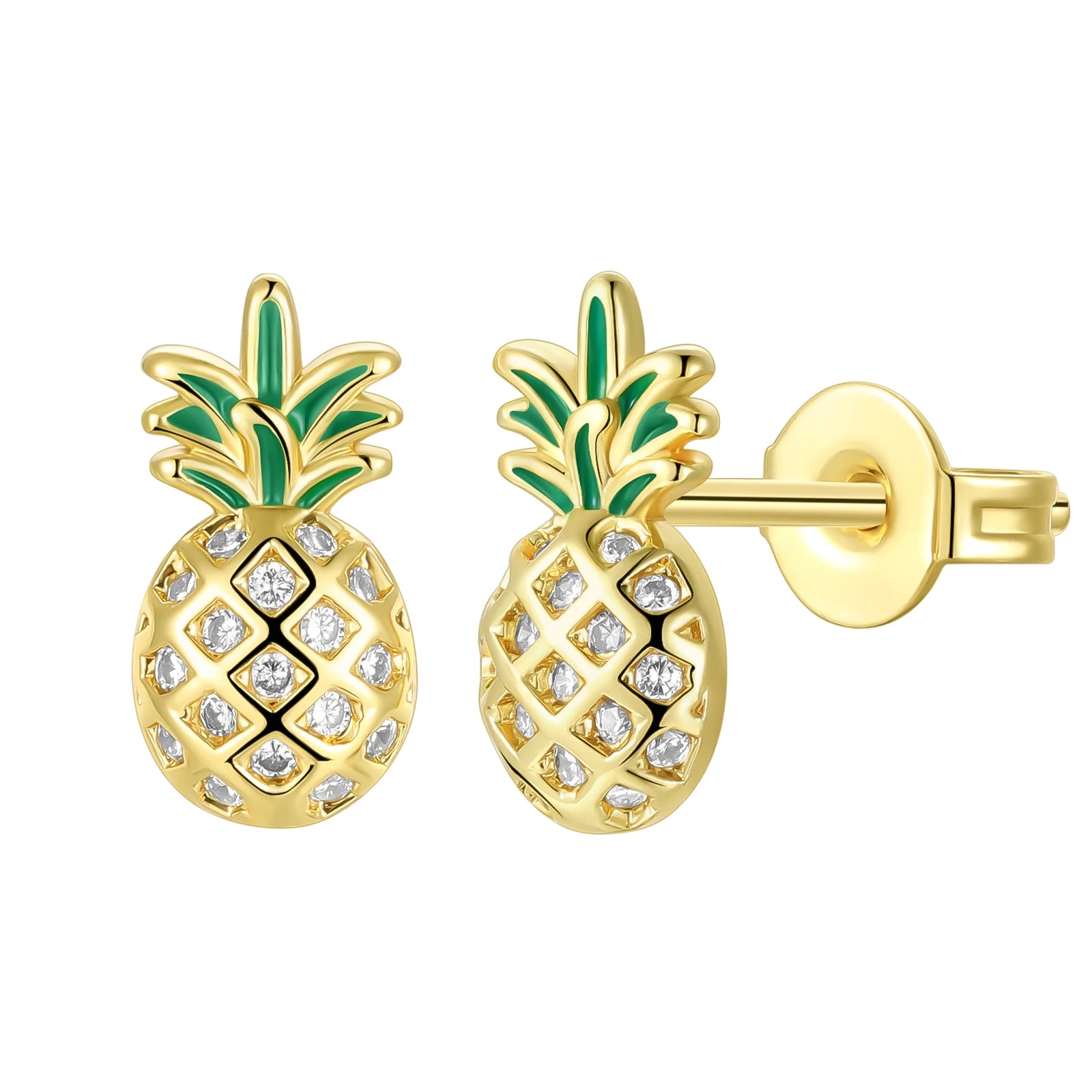 925 Sterling Silver Cute Fruit Earrings – Cherry, Strawberry, Apple & Grape for Women