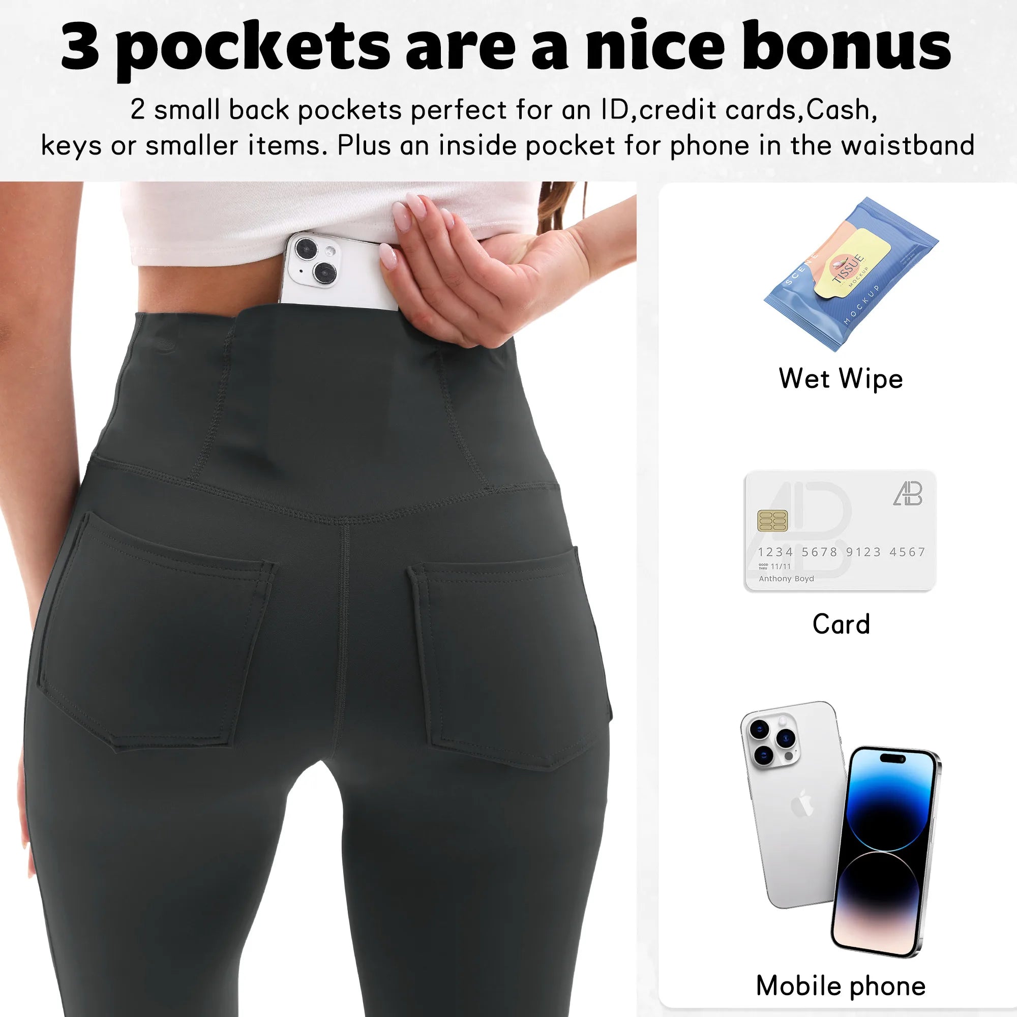 Crossover V-Waist Flare Leggings – Women’s High Waist Tummy Control Wide Leg Yoga & Workout Pants