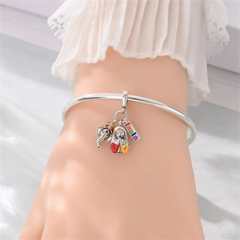 925 Sterling Silver Travel Charms | London Big Ben Eiffel Tower Bead