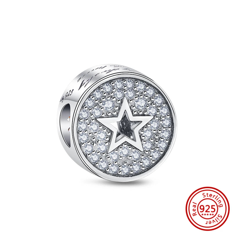 Authentic 925 Sterling Silver Snowflake, Starfish, Shell & Heart Charms | Fit Original Bracelets DIY Women Jewelry