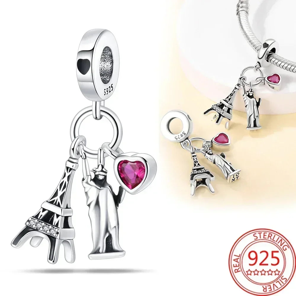 2025 Hot Sale 925 Sterling Silver CZ Pave Mother’s Embrace Dangle Charm | Fit Original Pandora Bracelet DIY Jewelry