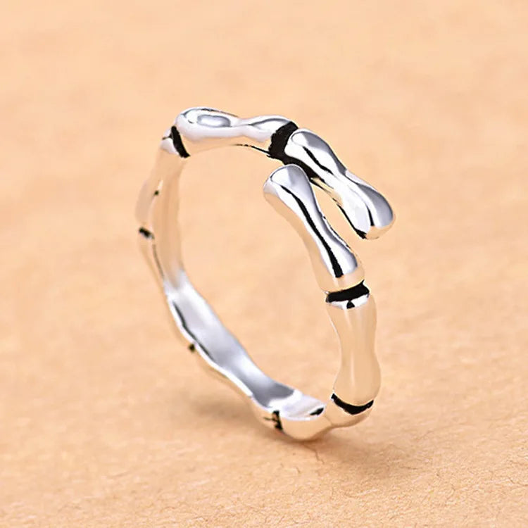 925 Sterling Silver Adjustable Zircon Ring – Elegant Simplicity Fashion Jewelry for Women Wedding Party Gift