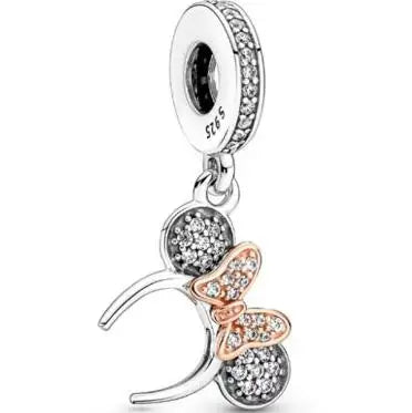 925 Sterling Silver Disney Character Beads – Mickey, Minnie, Princess, Stitch, Iron Man, Spiderman Charms for Pandora Bracelet