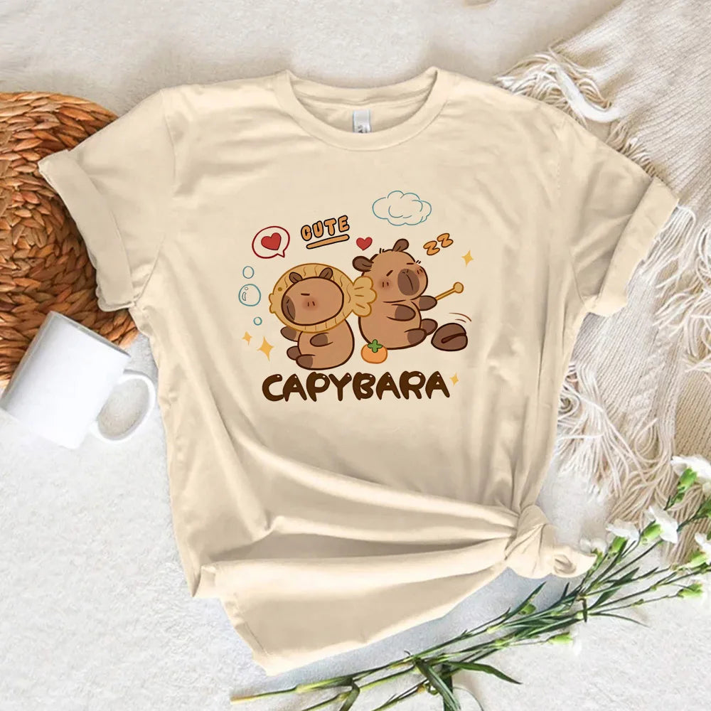 Funny Capybara T-Shirt | Unisex Summer Cute Animal Graphic Tee | Short Sleeve Streetwear Top