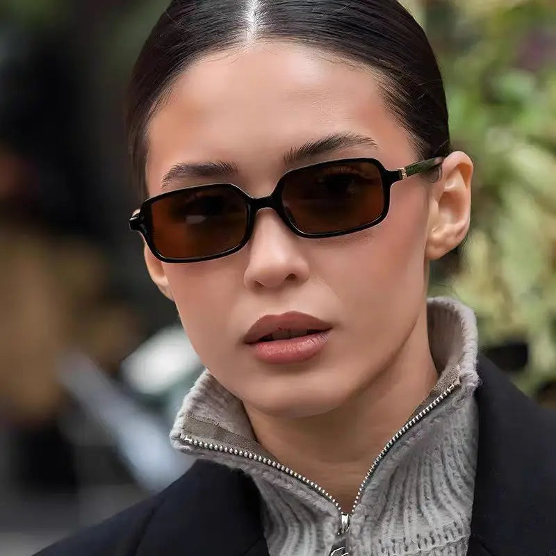 Sexy Small Rectangle Women’s Sunglasses 2025 – Leopard Brown Retro Hot Sun Glasses | Colorful Fashion Eyewear