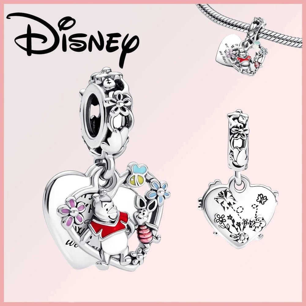 Disney Deadpool Stitch Minnie Winnie 925 Sterling Silver Dangle Charms – Fit Original Bracelet