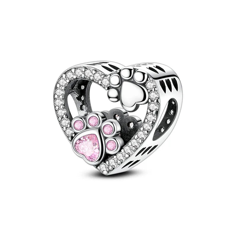 100% 925 Sterling Silver Teddy Bear, Kitten, Puppy & Elephant Luminous Firefly Charms | Sweet Beads Fit Pandora Bracelet Fine Jewelry