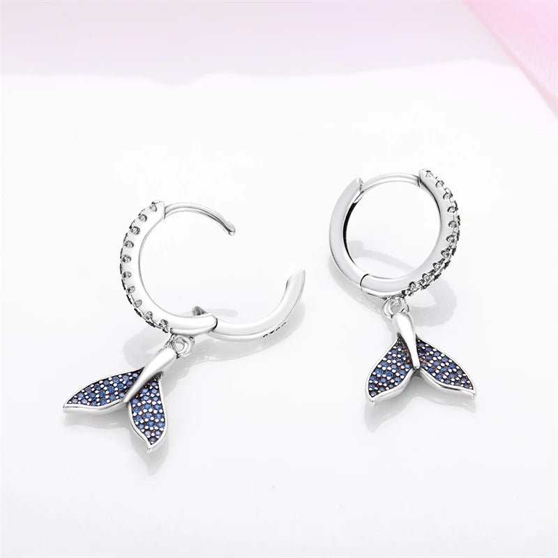 925 Sterling Silver Glowing Starfish & Shell Earrings | Fashion Jewelry for Women