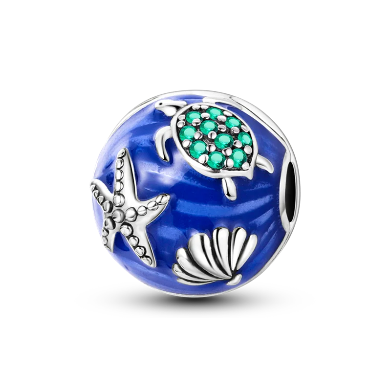 Blue Series 925 Sterling Silver Charms | Butterfly, Earth & Ocean Beads Pendants Fit Original Bracelet DIY Jewelry