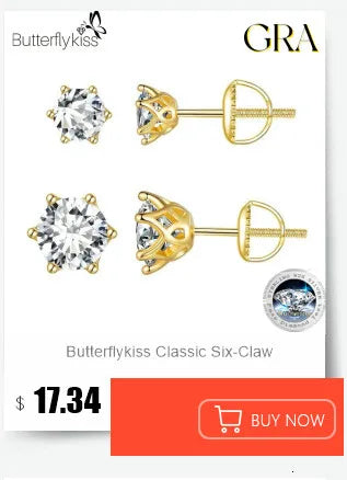 Butterflykiss 1CT Moissanite Pendant Necklace 925 Sterling Silver Bridal Jewelry