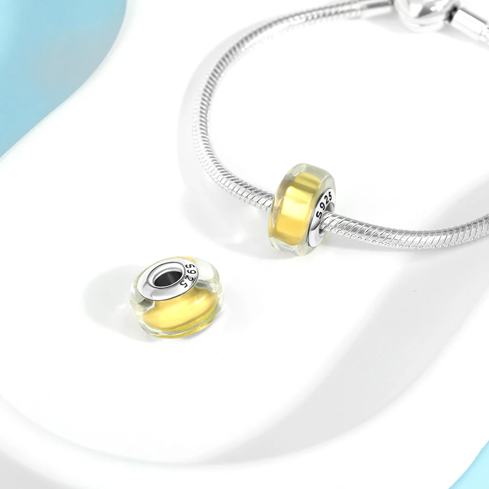 2025 New 925 Sterling Silver Colorful Murano Glass Beads | Fit Original Pandora Bracelet & Necklace DIY Jewelry