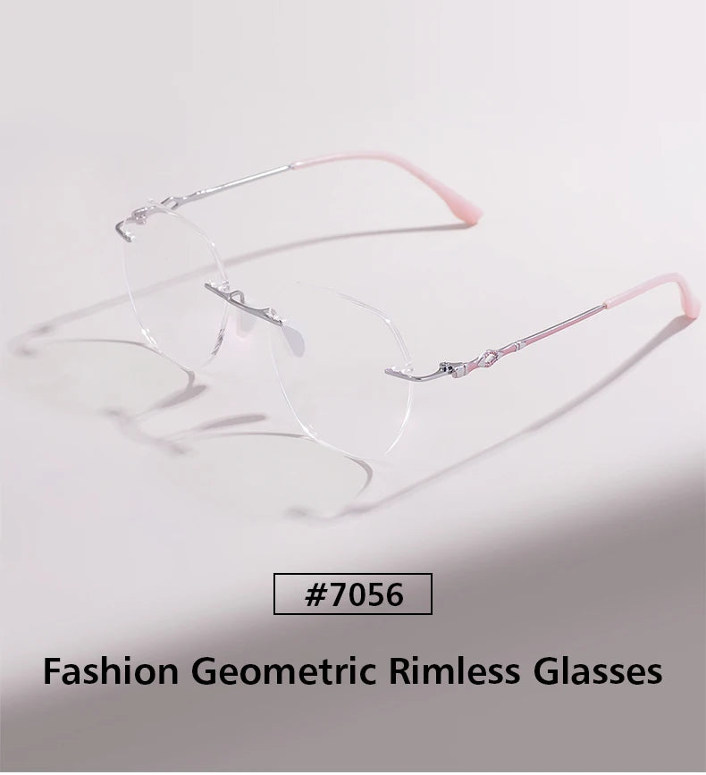 Hexagon Rimless Glasses Women & Men | Lightweight Geometric Optical Eyewear