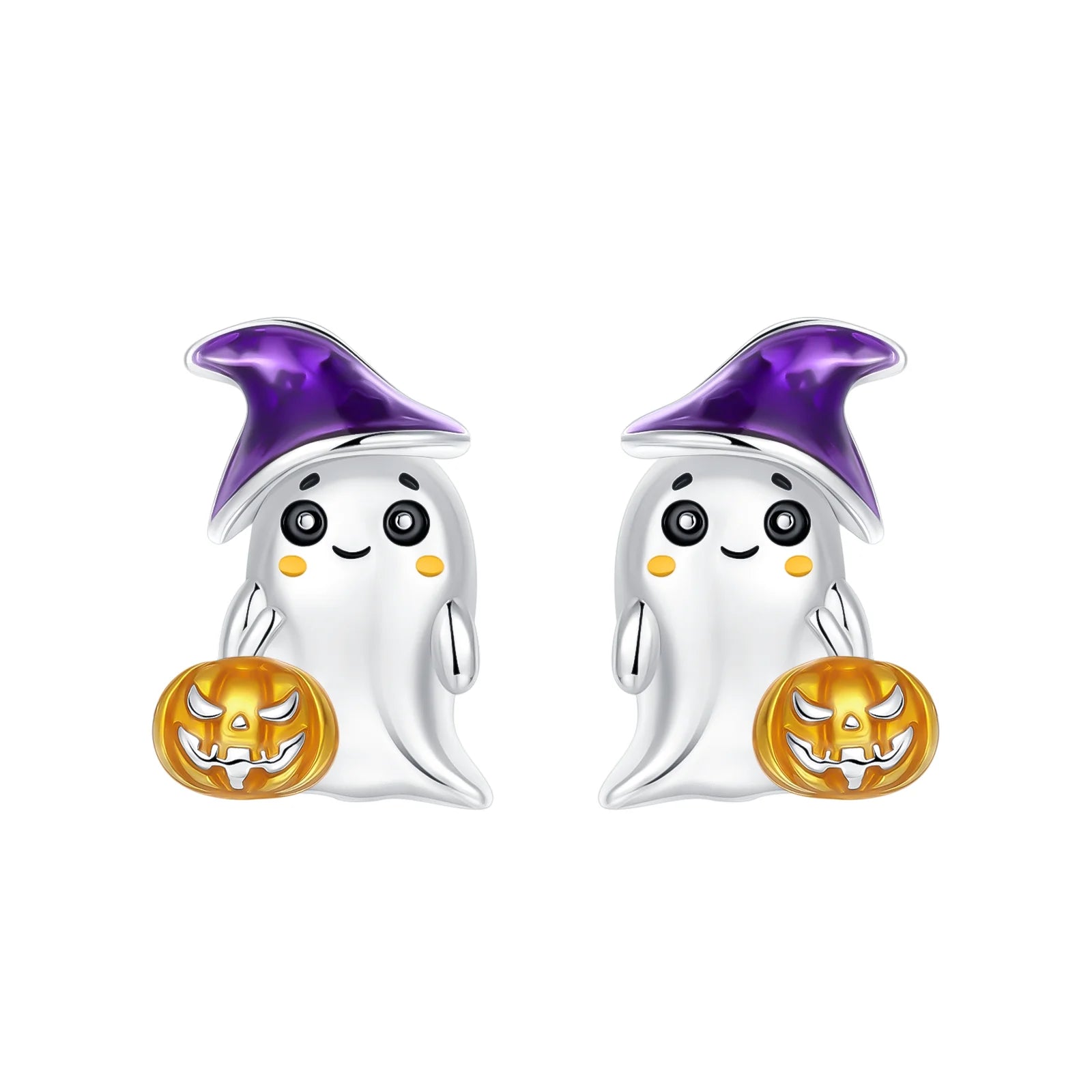 Original 925 Sterling Silver Halloween Charms | Pumpkin, Skull, Witch & Ghost Beads for Earrings, Pendants, Bracelets & Necklaces