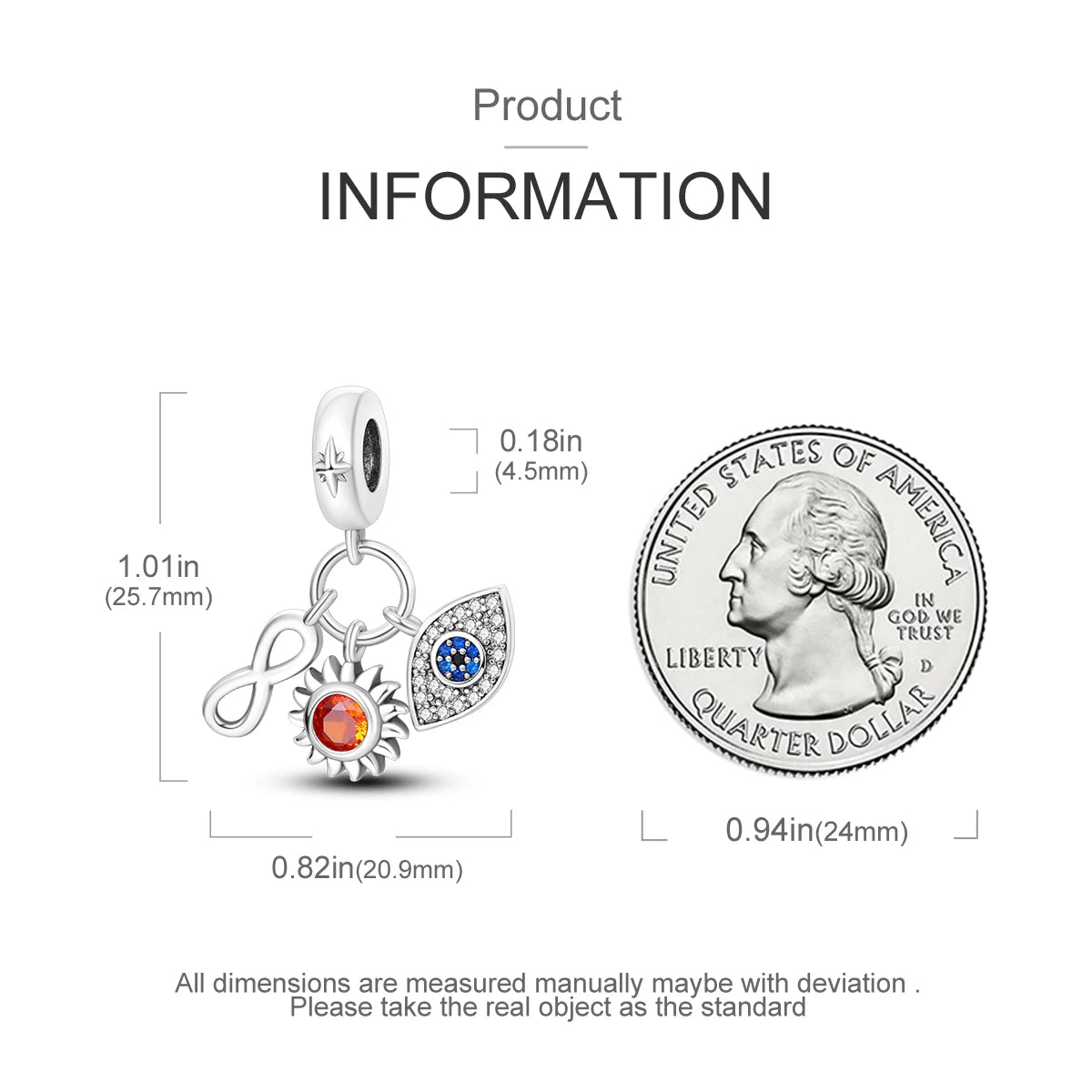 Silver Plated Colorful Glowing Moon & Stars Rainbow Dangle Charms | Fit Original Bracelet & Necklace | Women’s Jewelry Beads