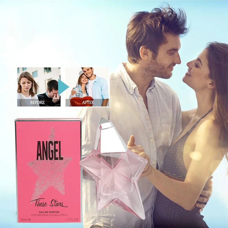Angel Eau De Parfum 50ml – Refillable Star-Shaped Spray | Elegant Pheromone Perfume for Women | Fresh, Natural & Charming Fragrance