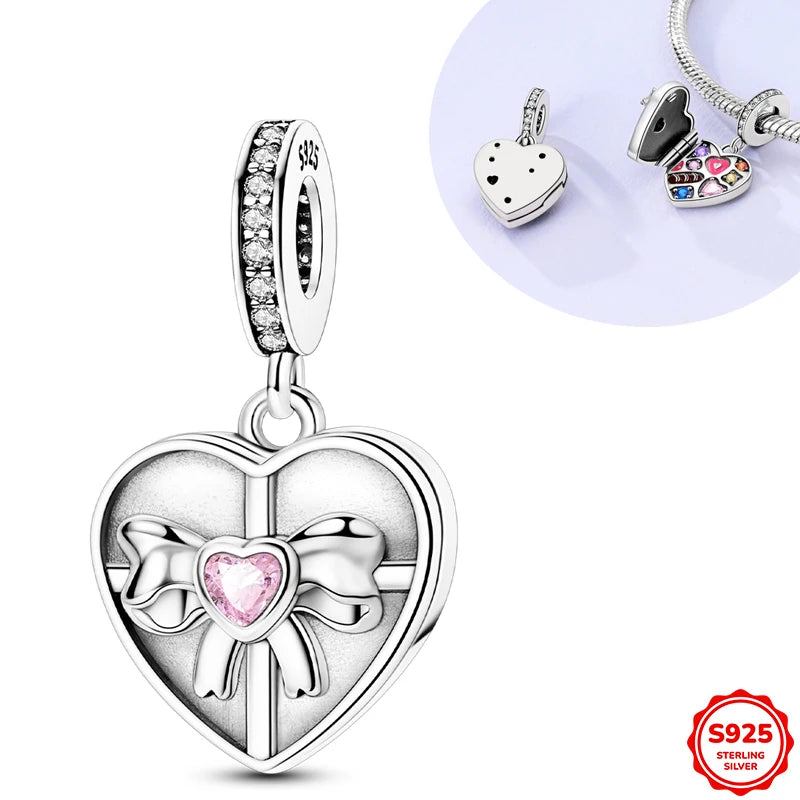 Hot Sale 925 Sterling Silver Moments Keychain Charm | Fit Original Bracelet Beads Women’s Elegant Jewelry Gift