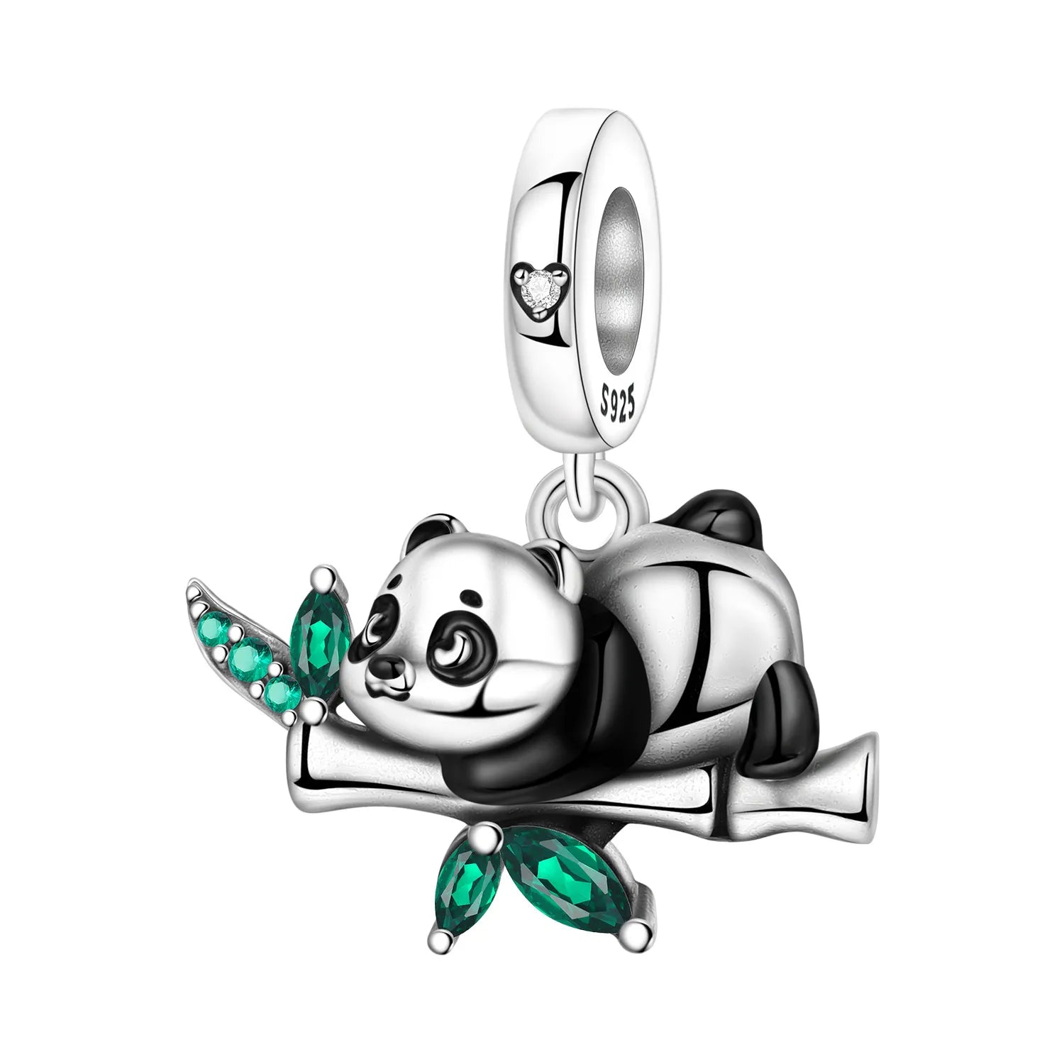 PANPOKI 925 Sterling Silver Cute Mouse Eating Cheese Charm Pendant | Original Bracelet DIY Jewelry Gift for Women