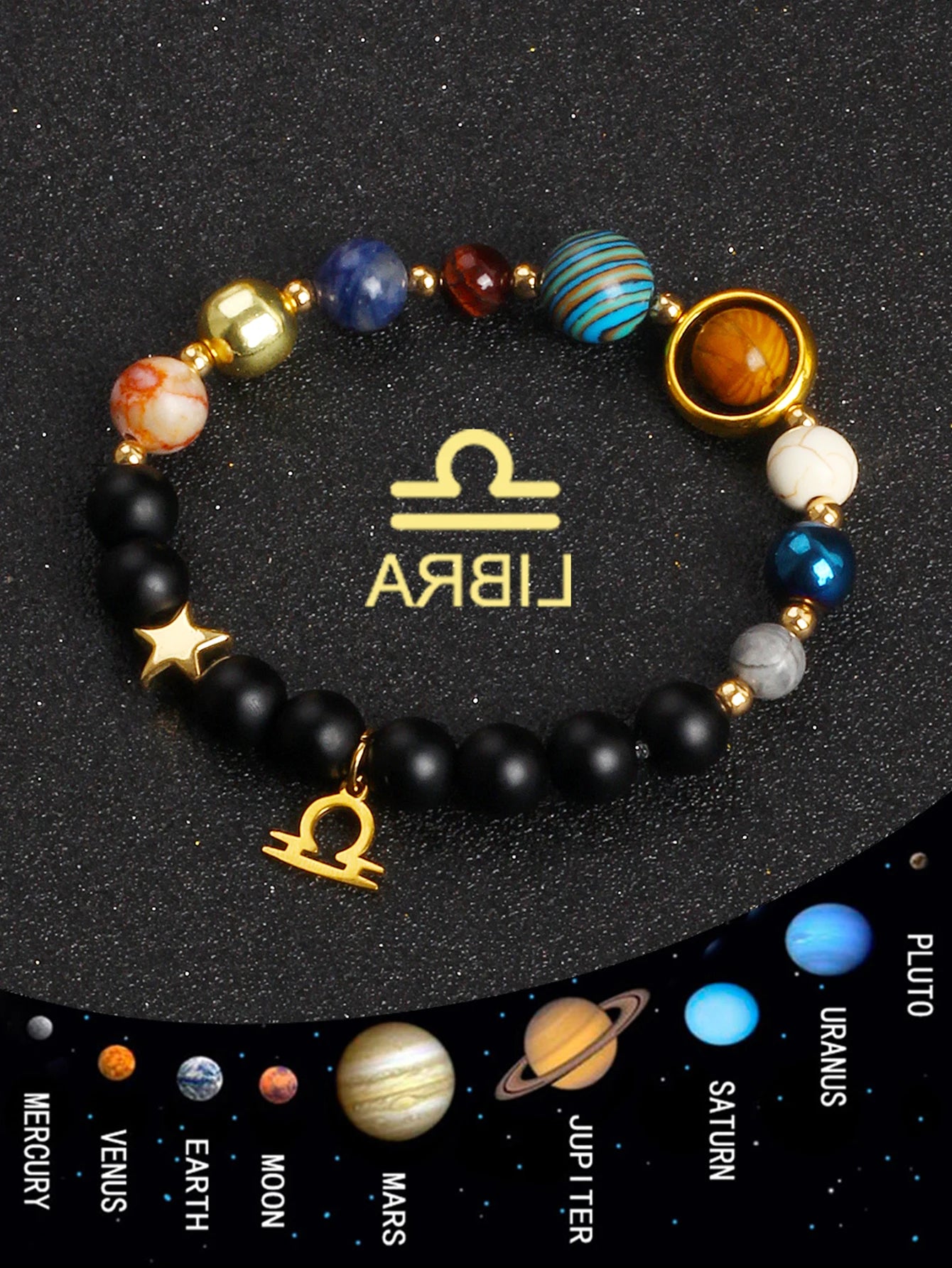 Eight Planets & 12 Constellation Natural Stone Bracelets | Universe Galaxy Solar System Jewelry for Women