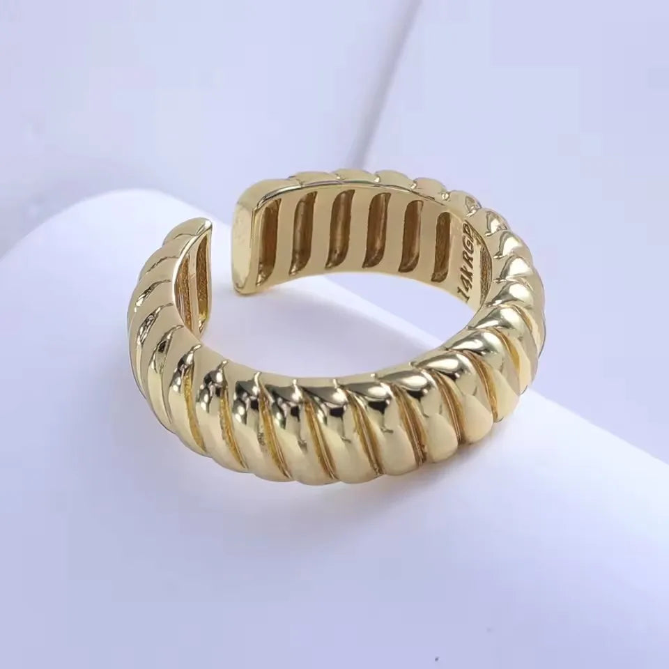 VENTFILLE 925 Sterling Silver Flower Lace Ring – Adjustable CZ Korean Fashion Jewelry