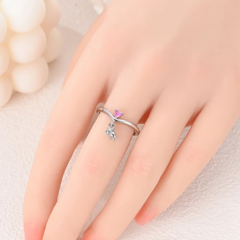 925 Sterling Silver Eternal Love Dewdrop Firefly Glow-in-the-Dark Ring for Women | Fashion Engagement & Wedding Jewelry