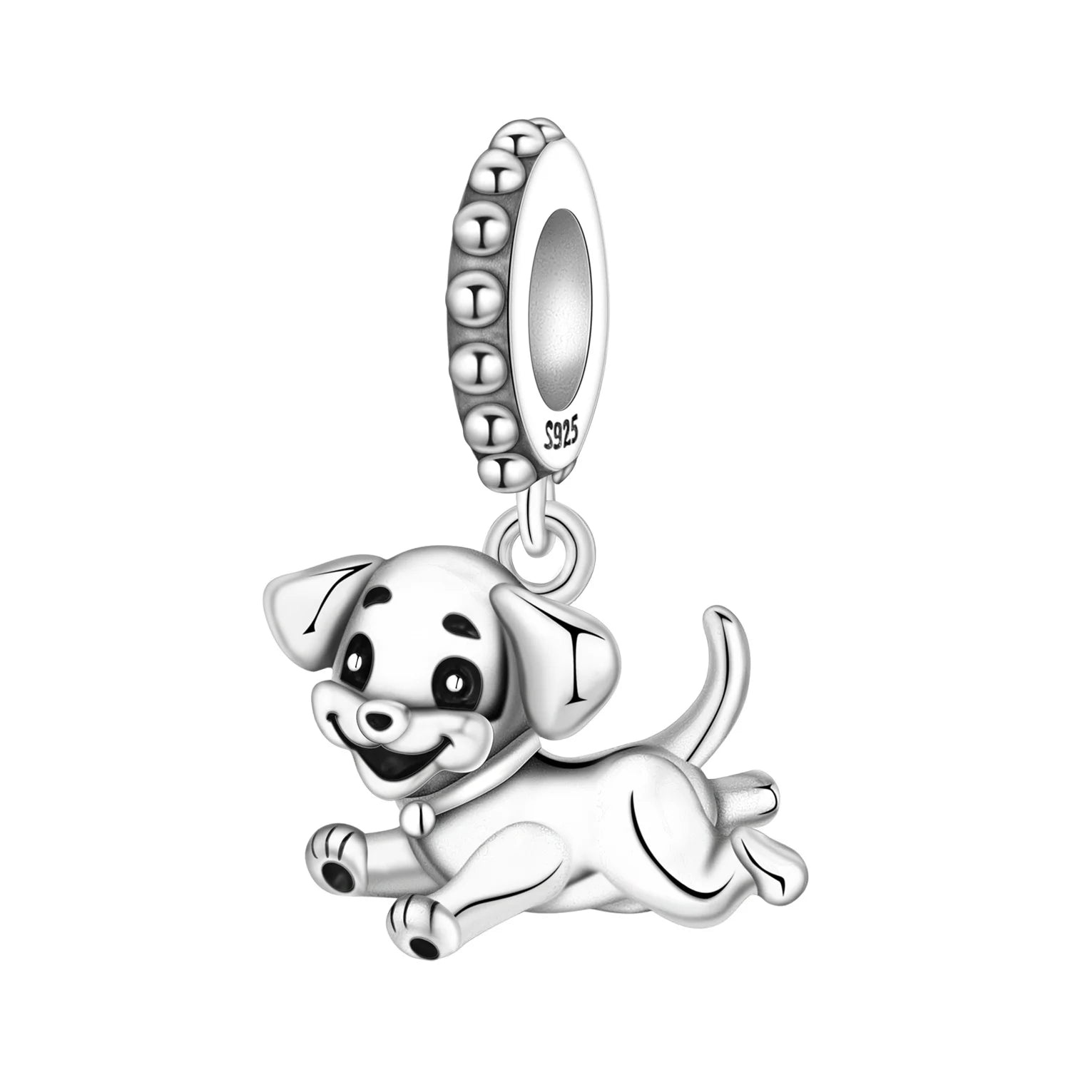 PANPOKI 925 Sterling Silver Cute Mouse Eating Cheese Charm Pendant | Original Bracelet DIY Jewelry Gift for Women
