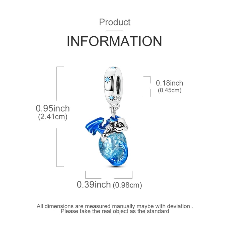 925 Sterling Silver Easter Egg Pendant Charm – DIY Bracelet Jewelry for Women