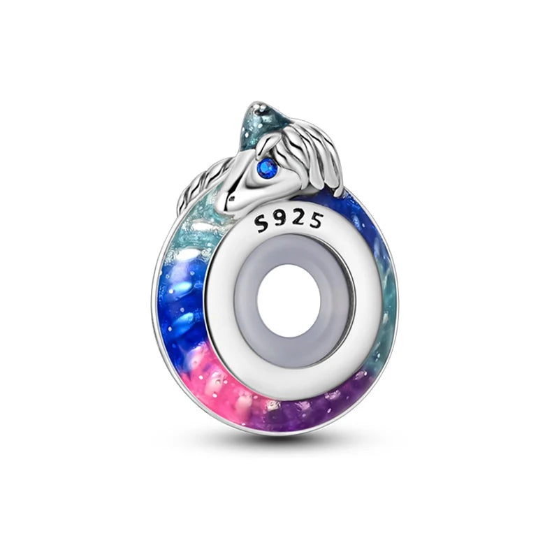 100% 925 Sterling Silver Rainbow Zircon Butterfly & Dragon Charms – DIY Bracelet Beads