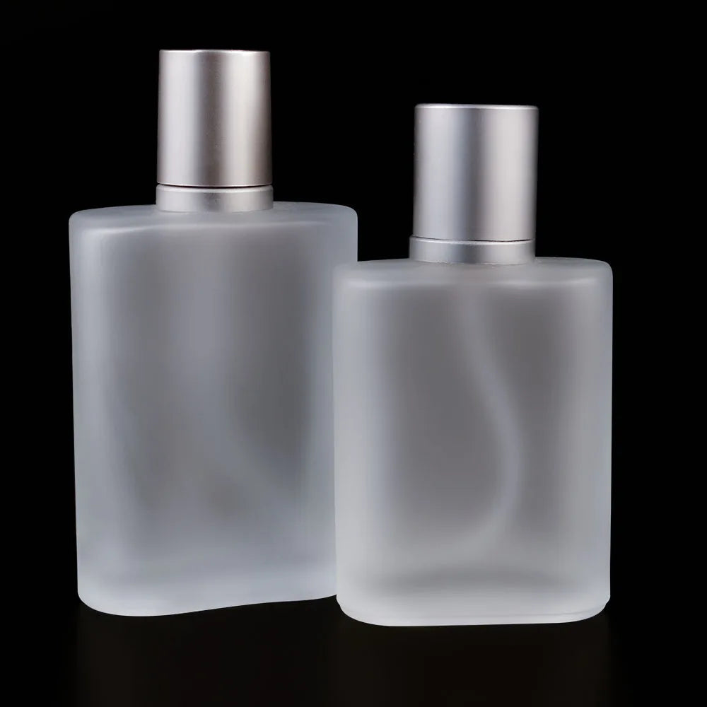 30/50ML Frosted Glass Perfume Bottle – Refillable Spray Atomizer | Empty Portable Bottle for Men & Women