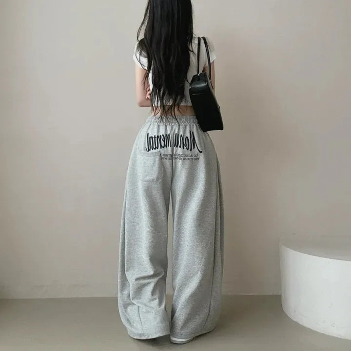 Women’s BF Hip Hop Y2K Sweatpants – Loose Wide Leg Drawstring Streetwear Sports Pants 👖🔥