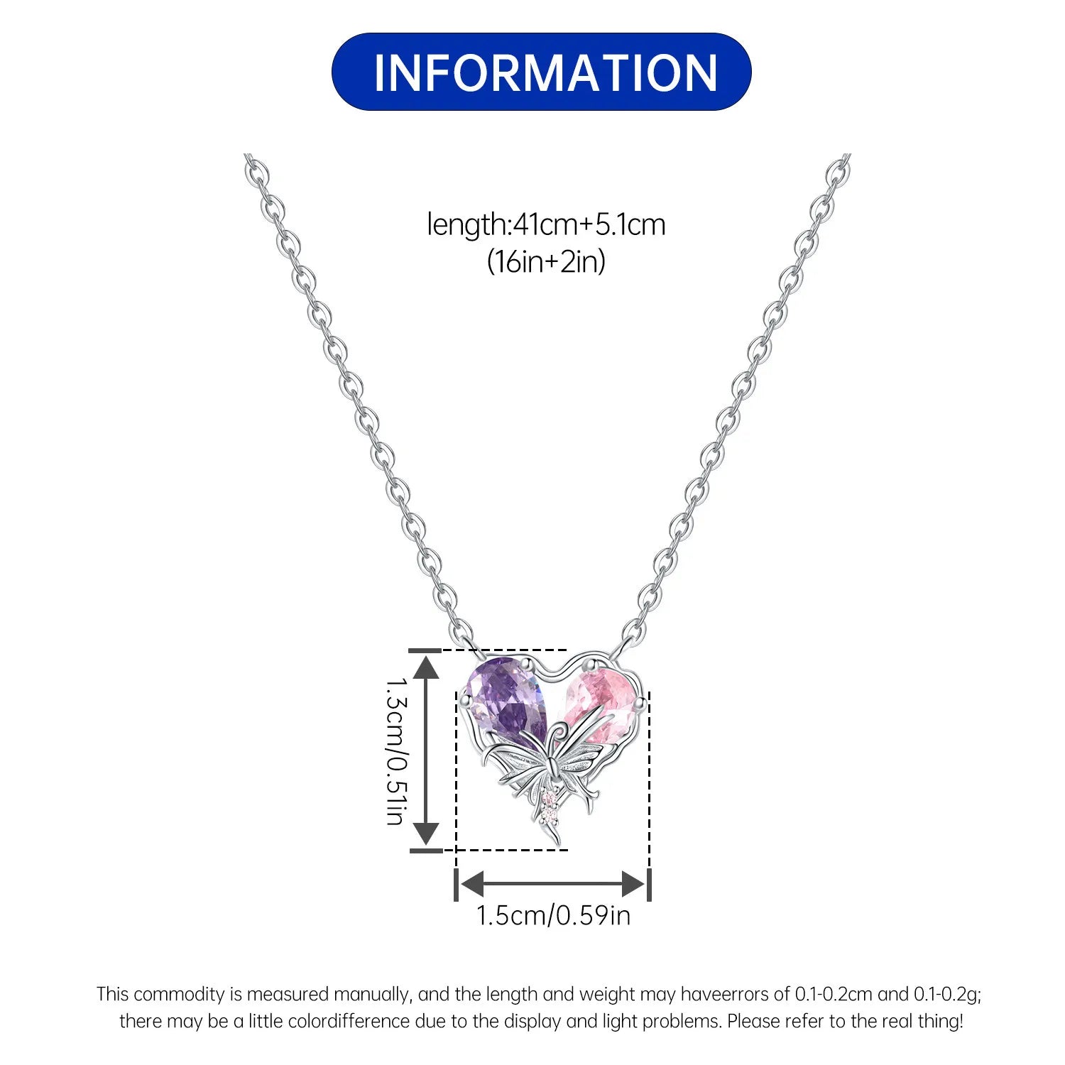 925 Sterling Silver Purple Infinite Love Heart Planet Necklace | Elegant Women’s Fashion Jewelry Birthday Gift