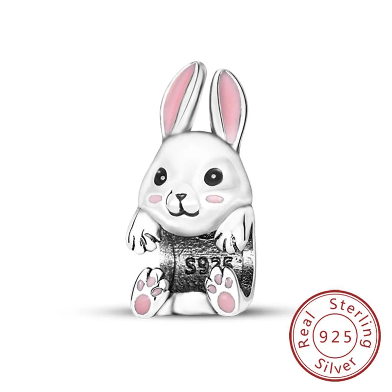 Cute Animal Puppy & Cat Charms | Fit Original 925 Sterling Silver Bracelet – DIY Women’s Fine Jewelry Beads