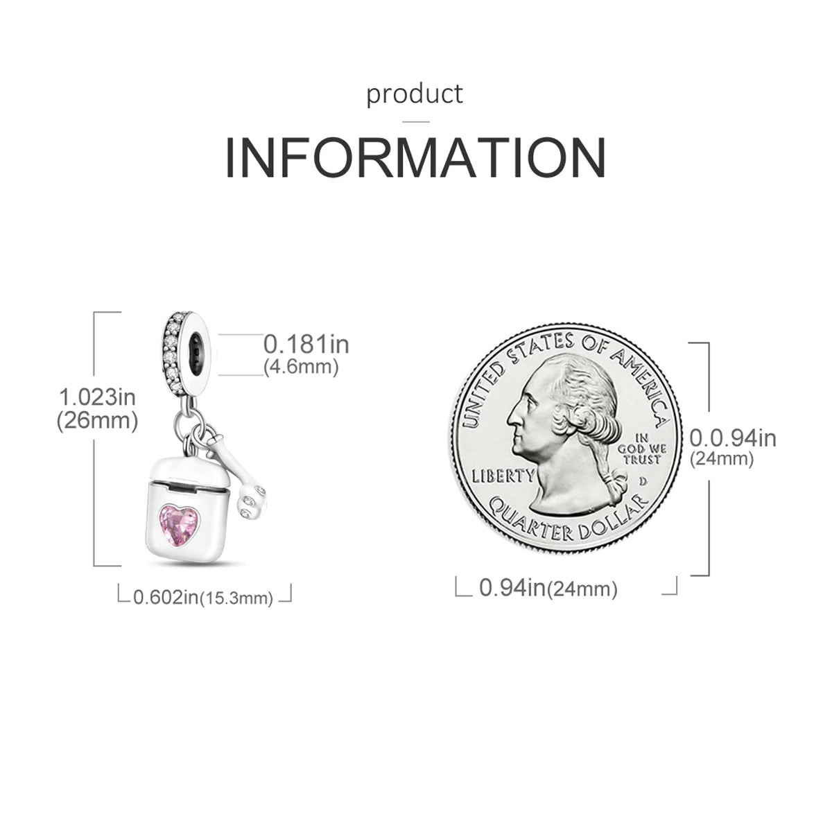 S925 Silver Heart Love Mom Infinity Charm | Dangle Bead Fit Bracelet Jewelry Mother’s Day Gift