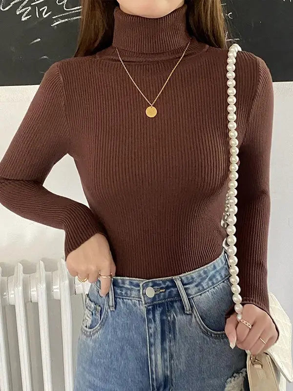 Heliar Women’s Fall Turtleneck Sweater – Soft Knitted Cashmere Pullover, Basic Warm Jumper for Autumn Winter 2024