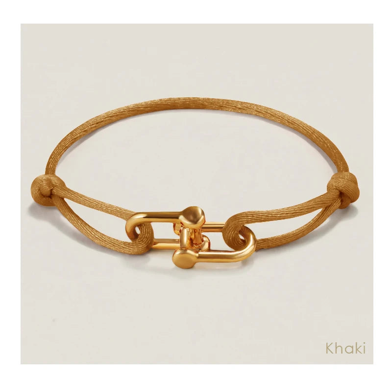 MOONLIGHT Adjustable U-Shape Silk Rope Bracelet | Classic Women’s Charm Bracelet High Quality Jewelry Gift