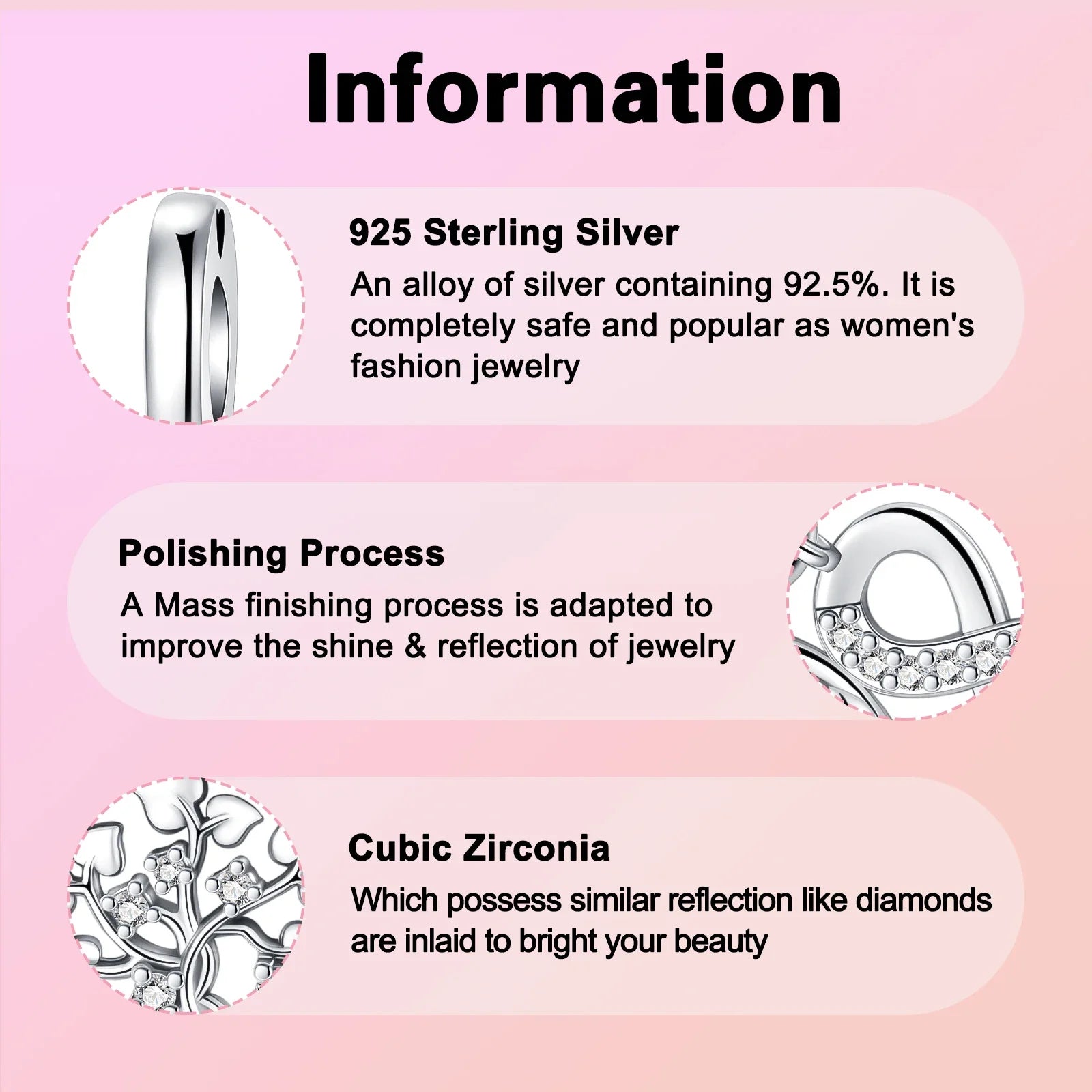 925 Sterling Silver Family Tree of Life Cross Pendant Charm – Fits 4mm Bracelet DIY Jewelry Gift for Women