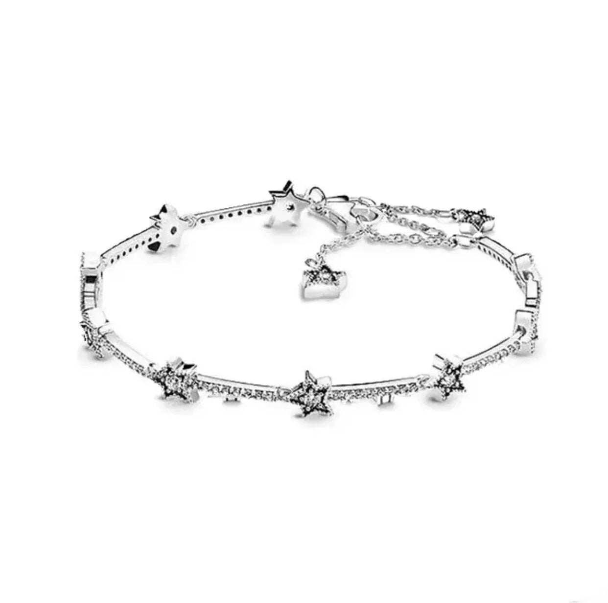 925 Sterling Silver Sparkling Heart Tennis Bracelet | Elegant Women’s Timeless Jewelry Gift