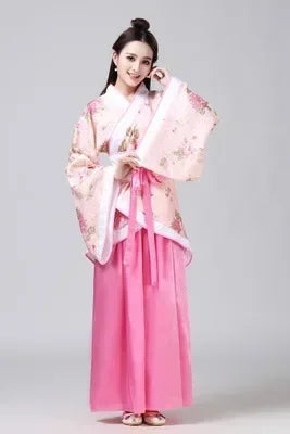 Vintage Women’s Top & Skirt 2-Piece Set – Princess Hanfu Costume Cosplay Elegant Traditional Chinese Clothing 👘✨
