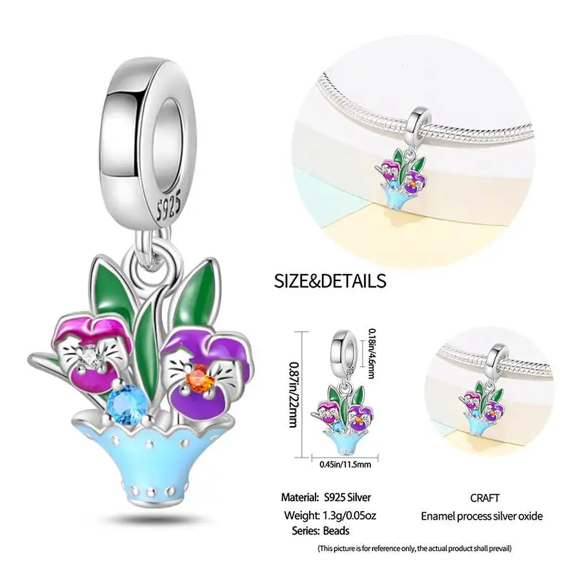 925 Sterling Silver Flying Bird & Butterfly Safety Chain Charm Beads for Original 3mm Bracelet – DIY Jewelry Gift